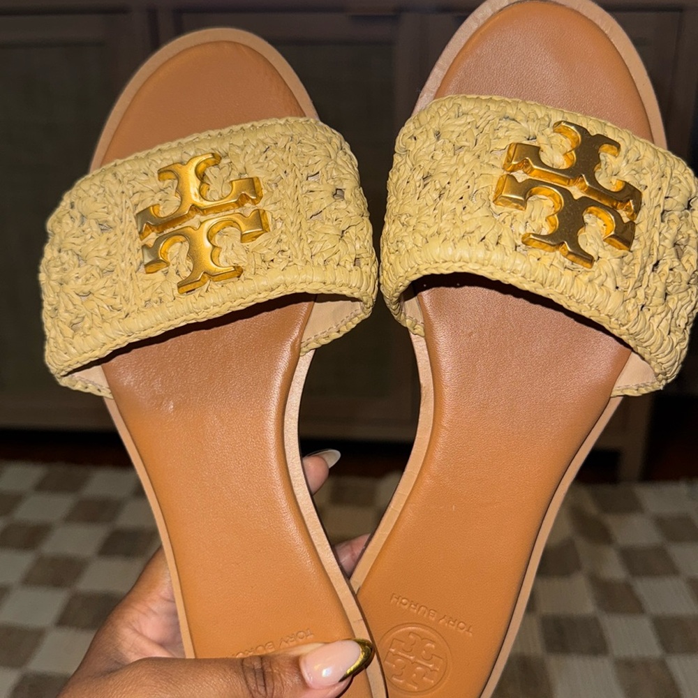 Tory Burch Women's Gold Woven Sandals